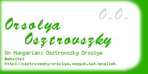 orsolya osztrovszky business card